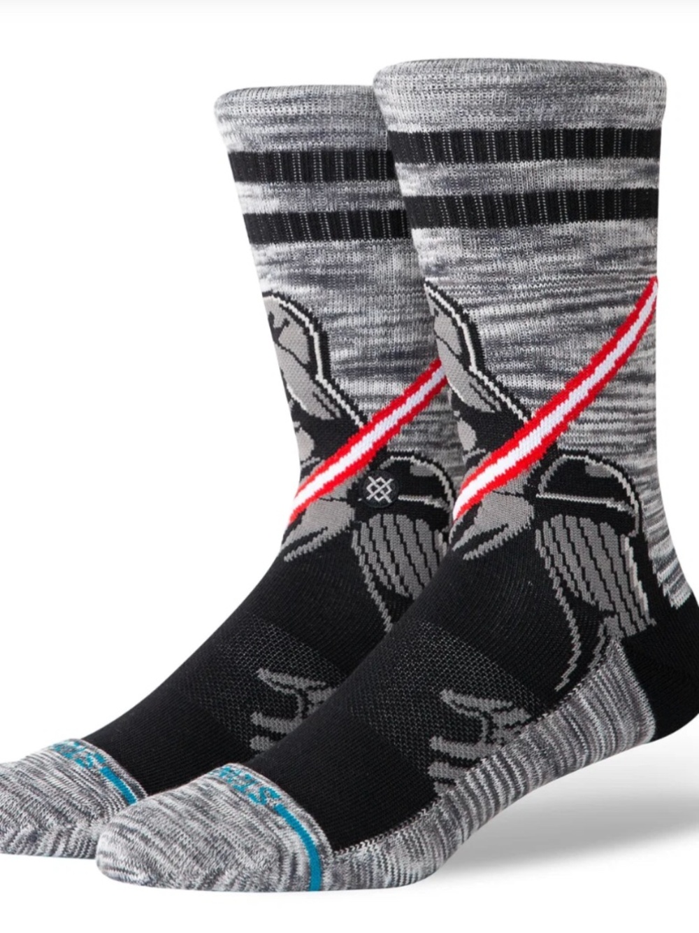 Stance Star Wars Crew Socks - Black, Gray, Red, Blue Accent NWT Kids Large